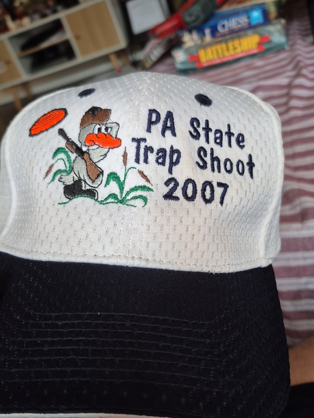 OTTO White and Black PA State Trap Shoot 2007 Embroidered Cap